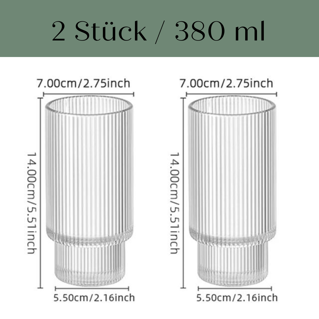 Striped Flow Glass