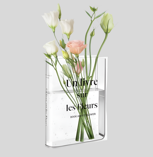Clear Book Vase